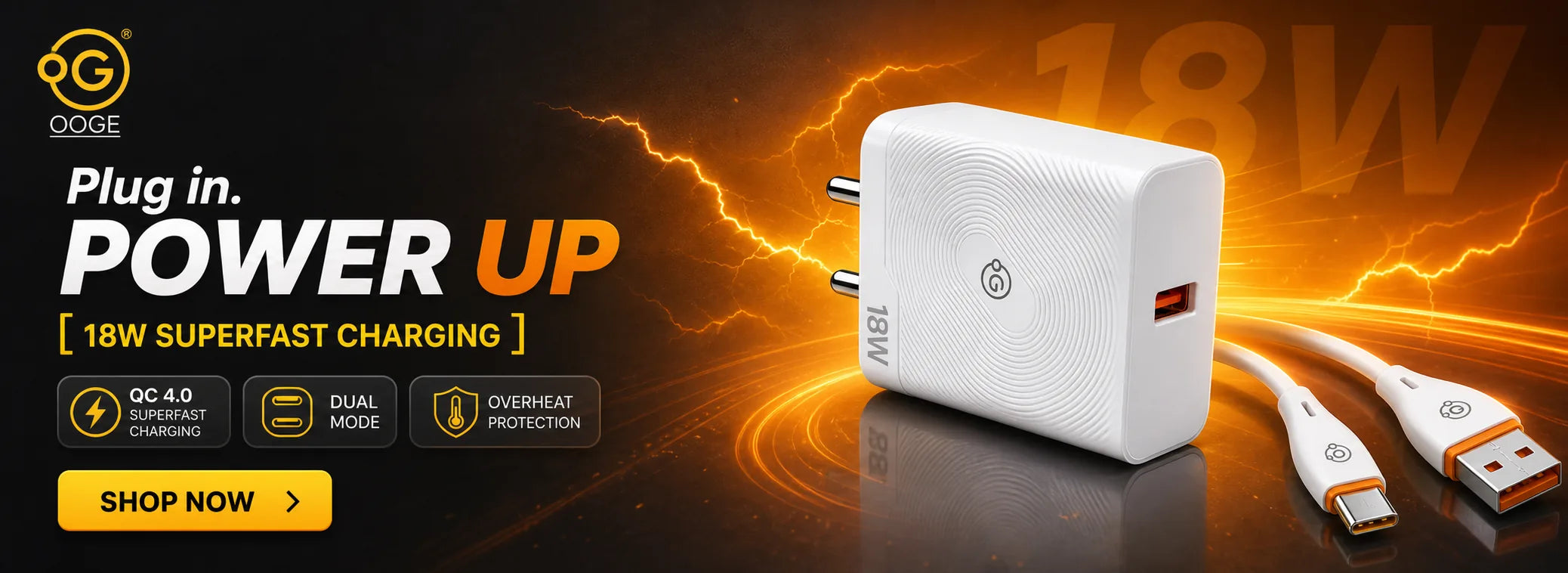 CHARGE 1 PRO — 18W superfast wall charger